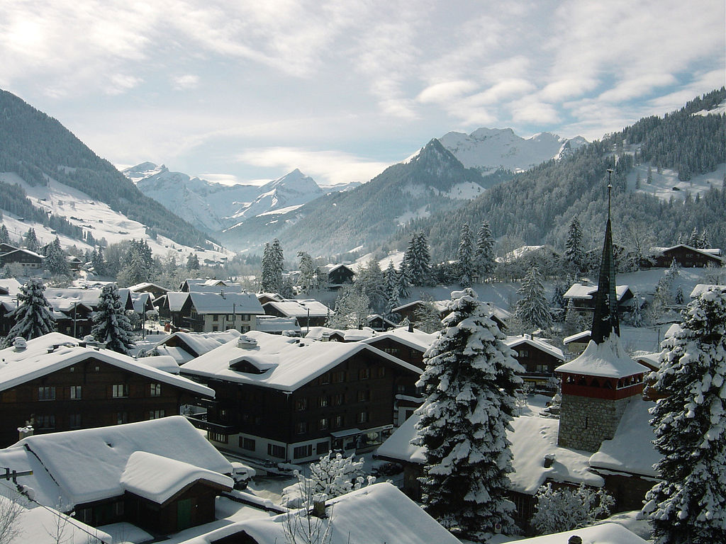 village of Gstaad switzerland