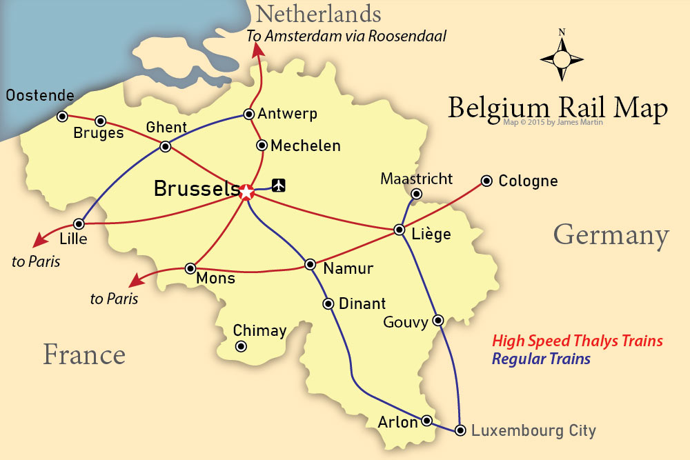 map of belgium
