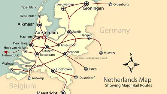 Netherlands Travel Map, click to read more netherlands map