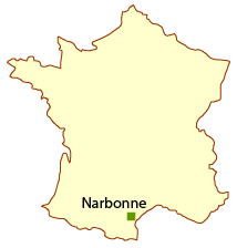 narbonne location map