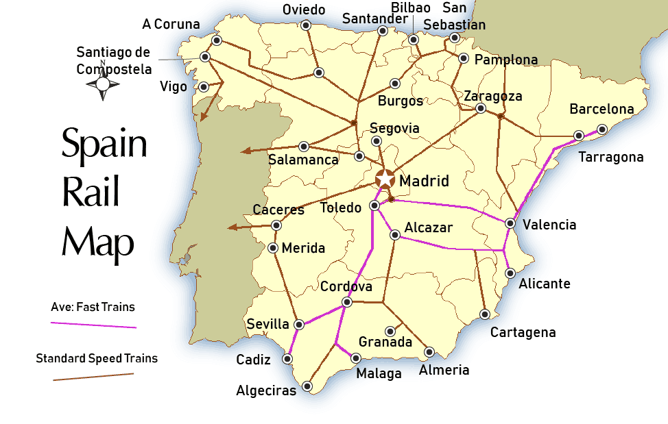 spain rail map